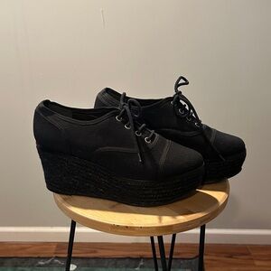 SCHUTZ Black Wedge Sneakers